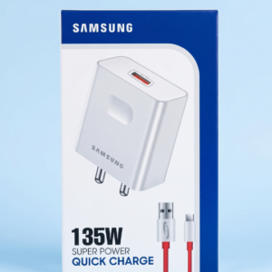 Samsung 135W Super Power Quick Charge Adapter with Type-C Cable (V8CBBPJ, White)
