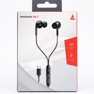 boAt BassHeads 100 C Wired Earphones with Type-C Jack & In-line Mic (Black)