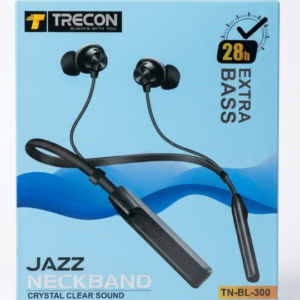 TRECON Jazz Neckband Wireless Bluetooth Earphone (TN-BL-300, Black)
