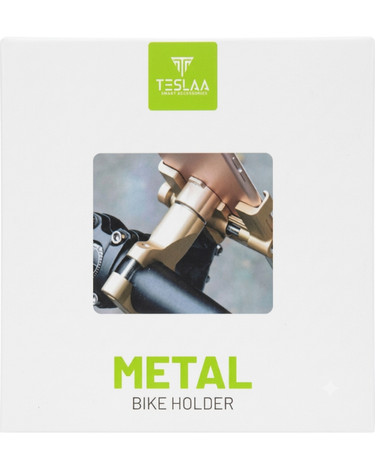 TESLAA TS-ST 904 Universal Metal Bike & Motorcycle Mobile Phone Holder (360° Rotation, Black)