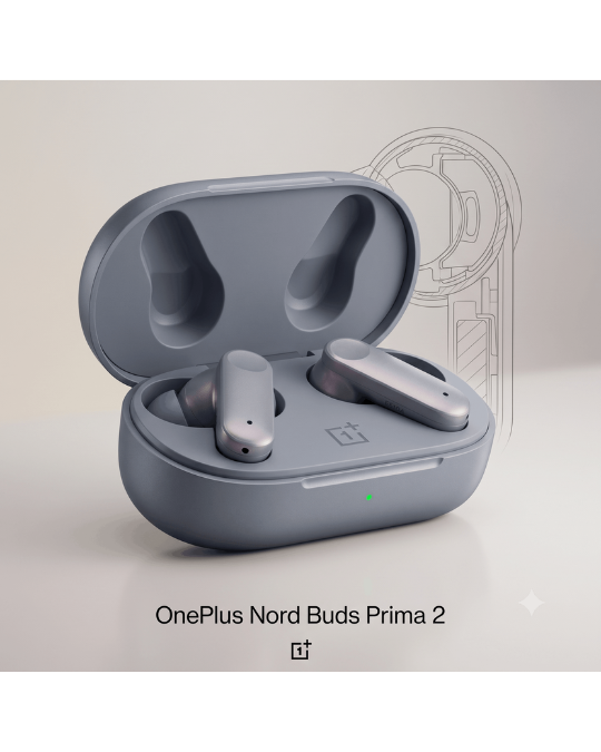 OnePlus Nord Buds Prima 2 True Wireless Earphones (Grey)